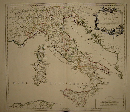 De Vaugondy Robert (1688-1766) Italia antiqua cum Insulis Sicilia, Sardinia, et Corsica... 1778 Venezia 